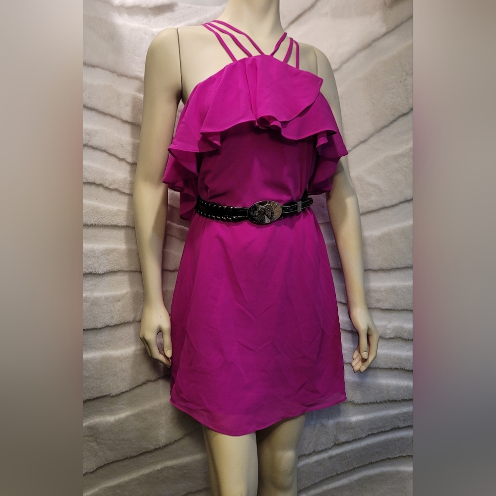 NWT Gianni Bini Pink Strap Lined Flowing Size Large Women's Dress Org.$109